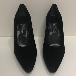 Baldan Made in Italy Navy Velvet Curve High Heel